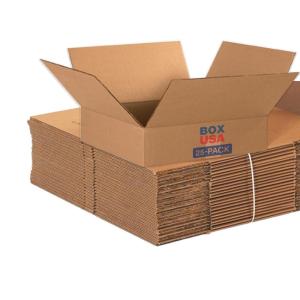 imageBOX USA 15 x 15 x 4 Corrugated Cardboard Boxes Flat 15quotL x 15quotW x 4quotH Pack of 25  Shipping Packaging Moving Storage Box for Home or Business Strong Wholesale Bulk Boxes