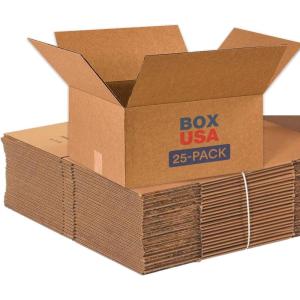 imageBOX USA 16 x 10 x 6 Corrugated Cardboard Storage Boxes Medium 16quotL x 10quotW x 6quotH Pack of 25  Shipping Packaging Moving for Home or Business Strong Wholesale Bulk Boxes16x14x8 25Pack