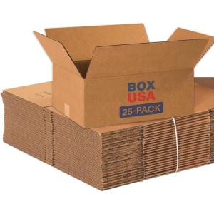 imageBOX USA 16 x 10 x 6 Corrugated Cardboard Storage Boxes Medium 16quotL x 10quotW x 6quotH Pack of 25  Shipping Packaging Moving for Home or Business Strong Wholesale Bulk Boxes18x12x7 25Pack