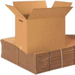 imageBOX USA 18x18x18 Corrugated Cardboard Double Wall Boxes with Handles Large 18L x 18W x 18H Pack of 10  Shipping Packaging Moving Storage Box for Home or Business Strong Wholesale Bulk Boxes24x24x12 10Pack