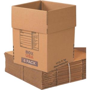 imageBOX USA Moving Boxes Medium 18quotL x 14quotW x 12quotH 10Pack  Corrugated Cardboard Box for Shipping Mailing Packing Packaging and Storage 18x14x12Heavy 6Pack