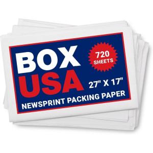 imageBOX USA Newsprint Packing Paper Sheets 80 Sheets 2 lbs PreCut 27quot x 17quot Large Packing Paper Sheets for Moving Shipping ampamp Storage Perfect Moving Supplies17x27  720 Sheets