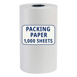 imageBOX USA Packing Paper Roll 1440L x 12quotW  1000 Sheets 17 Long Equivalent  Large White Newsprint for Shipping Packaging Storage and Moving Supplies1440 x 15