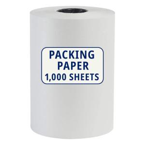 imageBOX USA Packing Paper Roll 1440L x 12quotW  1000 Sheets 17 Long Equivalent  Large White Newsprint for Shipping Packaging Storage and Moving Supplies1440 x 20