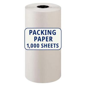 imageBOX USA Packing Paper Roll 1440L x 12quotW  1000 Sheets 17 Long Equivalent  Large White Newsprint for Shipping Packaging Storage and Moving Supplies1440 x 18