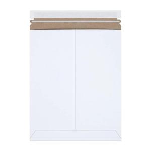imageBOX USA Shipping Mailers Flat White 11quotL x 135quotW 100Pack  Thin Stayflat Mailers for Packing Shipping and Storage