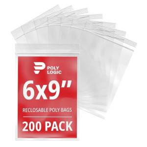 imageClear 10quot x 12quot Reclosable Poly Mailer Bags 2 Mil Thick 200Pack  Plastic Resealable Polybags for Shipping Mailing Packaging ampamp Storage  Large Reclosable Plastic Bags6x9 200Pack