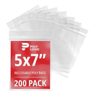 imageClear 10quot x 12quot Reclosable Poly Mailer Bags 2 Mil Thick 200Pack  Plastic Resealable Polybags for Shipping Mailing Packaging ampamp Storage  Large Reclosable Plastic Bags5x7 200Pack