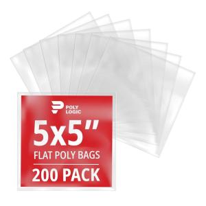 imageClear 3quot x 5quot Flat Poly Mailer Bags 2 Mil Thick 200Pack  Plastic Flat Polybags for Shipping Mailing Packaging ampamp Storage  Small Poly Bags HeavyDuty5x5 200Pack