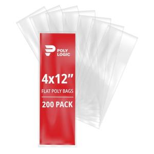imageClear 3quot x 5quot Flat Poly Mailer Bags 2 Mil Thick 200Pack  Plastic Flat Polybags for Shipping Mailing Packaging ampamp Storage  Small Poly Bags HeavyDuty4x12 200Pack