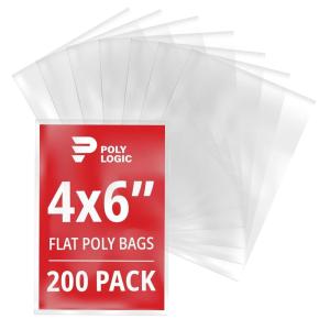 imageClear 3quot x 5quot Flat Poly Mailer Bags 2 Mil Thick 200Pack  Plastic Flat Polybags for Shipping Mailing Packaging ampamp Storage  Small Poly Bags HeavyDuty4x6 200Pack