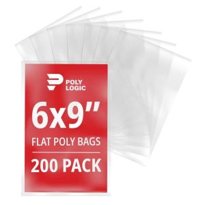 imageClear 4quot x 5quot Flat Poly Mailer Bags 1 Mil Thick 200Pack  Plastic Flat Polybags for Shipping Mailing Packaging ampamp Storage  Small Poly Bags6x9 200Pack