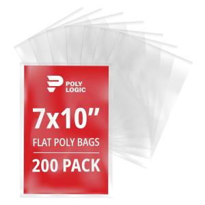 imageClear 4quot x 5quot Flat Poly Mailer Bags 1 Mil Thick 200Pack  Plastic Flat Polybags for Shipping Mailing Packaging ampamp Storage  Small Poly Bags7x10 200Pack