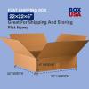 imageBOX USA 22x22x6 Flat Corrugated Boxes Flat 22L x 22W x 6H Pack of 15  Shipping Packaging Moving Storage Box for Home or Business Strong Wholesale Bulk Boxes