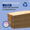 imageBOX USA 24x18x12 Corrugated Boxes Large 24L x 18W x 12H Pack of 10  Shipping Packaging Moving Storage Box for Home or Business Strong Wholesale Bulk BoxesHeavyDuty