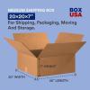 imageBOX USA 30x20x6 Flat Corrugated Boxes Flat 30L x 20W x 6H Pack of 15  Shipping Packaging Moving Storage Box for Home or Business Strong Wholesale Bulk Boxes20 x 20 x 7