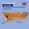 imageBOX USA 30x20x6 Flat Corrugated Boxes Flat 30L x 20W x 6H Pack of 15  Shipping Packaging Moving Storage Box for Home or Business Strong Wholesale Bulk Boxes36 x 16 x 5