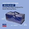imageBOX USA 6 Pack Extra Large Blue Moving Bags with Handles ampamp Zippers  Heavy Duty Storage Totes Packing Dorm Room Essentials ampamp College Space SavingBlue