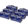 imageBOX USA 6 Pack Extra Large Blue Moving Bags with Handles ampamp Zippers  Heavy Duty Storage Totes Packing Dorm Room Essentials ampamp College Space SavingBlue