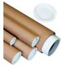 imageBOX USA Cardboard Tubes with Caps 36quotL x 3quotW x 3quotH Pack of 24  Poster Tube for Mailing and Storage of Blueprints Artwork Crafts Long Art Holder 36 inchesKraft