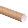 imageBOX USA Cardboard Tubes with Caps 36quotL x 3quotW x 3quotH Pack of 24  Poster Tube for Mailing and Storage of Blueprints Artwork Crafts Long Art Holder 36 inchesKraft