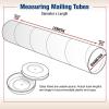 imageBOX USA Cardboard Tubes with Caps 36quotL x 3quotW x 3quotH Pack of 24  Poster Tube for Mailing and Storage of Blueprints Artwork Crafts Long Art Holder 36 inchesWhite