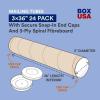 imageBOX USA Cardboard Tubes with Caps 36quotL x 3quotW x 3quotH Pack of 24  Poster Tube for Mailing and Storage of Blueprints Artwork Crafts Long Art Holder 36 inchesKraft