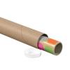 imageBOX USA Cardboard Tubes with Caps 36quotL x 3quotW x 3quotH Pack of 24  Poster Tube for Mailing and Storage of Blueprints Artwork Crafts Long Art Holder 36 inchesKraft