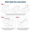 imageBOX USA Shipping Boxes Flat 18quotL x 12quotW x 6quotH 25Pack  Corrugated Cardboard Box for Packing Moving and StorageMultiDepth