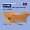 imageBOX USA Shipping Boxes Flat 24quotL x 18quotW x 4quotH 20Pack  Corrugated Cardboard Box for Packing Moving and Storage
