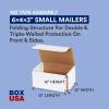 imageBOX USA Shipping Boxes Small 6quotL x 5quotW x 4quotH 50Pack  Corrugated Cardboard Box Mailer for Packing Moving and Storage 6546 x 4 x 3