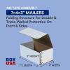 imageBOX USA Shipping Boxes Small 7quotL x 4quotW x 3quotH 50Pack  Corrugated Cardboard Box for Packing Moving and Storage
