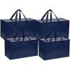 imageBOX USA 6 Pack Extra Large Blue Moving Bags with Handles ampamp Zippers  Heavy Duty Storage Totes Packing Dorm Room Essentials ampamp College Space SavingBlue