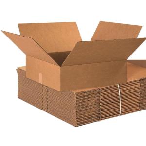 imageBOX USA 20x20x6 Flat Corrugated Boxes Flat 20L x 20W x 6H Pack of 15  Shipping Packaging Moving Storage Box for Home or Business Strong Wholesale Bulk Boxes