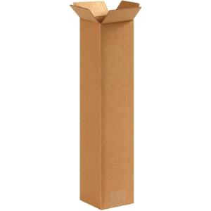 imageBOX USA 4x4x18 Tall Corrugated Boxes Tall 4L x 4W x 18H Pack of 25  Shipping Packaging Moving Storage Box for Home or Business Strong Wholesale Bulk Boxes