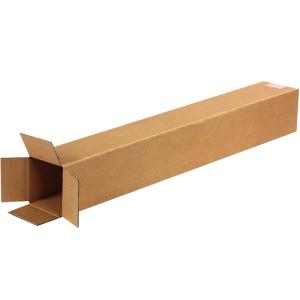 imageBOX USA 4x4x28 Tall Corrugated Boxes Tall 4L x 4W x 28H Pack of 25  Shipping Packaging Moving Storage Box for Home or Business Strong Wholesale Bulk Boxes