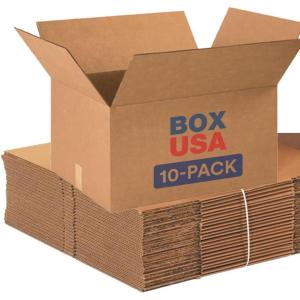 imageBOX USA Moving Boxes Small 16quotL x 10quotW x 10quotH 10Pack  Corrugated Cardboard Box for Shipping Mailing Packing Packaging and StorageXLarge 10Pack