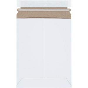 imageBOX USA SelfSeal Stay Flat Mailer Stayflats Brand White 7quot x 9quot Pack of 100