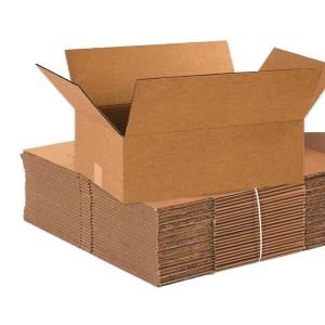 imageBOX USA Shipping Boxes Flat 18quotL x 12quotW x 6quotH 25Pack  Corrugated Cardboard Box for Packing Moving and StorageStandard Corrugated