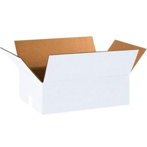 imageBOX USA Shipping Boxes Flat 18quotL x 12quotW x 6quotH 25Pack  Corrugated Cardboard Box for Packing Moving and StorageWhite Corrugated