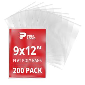 imageClear 8quot x 10quot Flat Poly Mailer Bags 2 Mil Thick 200Pack  Plastic Flat Polybags for Shipping Mailing Packaging ampamp Storage  Large Poly Mailers HeavyDuty9x12 200Pack