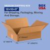 imageBOX USA 10 x 8 x 4 Corrugated Cardboard Boxes Flat 10quotL x 8quotW x 4quotH Pack of 25  Shipping Packaging Moving Storage Box for Home or Business Strong Wholesale Bulk Boxes12 x 10 x 3