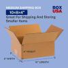 imageBOX USA 10 x 8 x 4 Corrugated Cardboard Boxes Flat 10quotL x 8quotW x 4quotH Pack of 25  Shipping Packaging Moving Storage Box for Home or Business Strong Wholesale Bulk Boxes10 x 8 x 4
