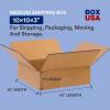 imageBOX USA 10 x 8 x 4 Corrugated Cardboard Boxes Flat 10quotL x 8quotW x 4quotH Pack of 25  Shipping Packaging Moving Storage Box for Home or Business Strong Wholesale Bulk Boxes10 x 10 x 3
