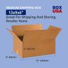 imageBOX USA 13 x 9 x 6 Corrugated Cardboard Boxes Medium 13quotL x 9quotW x 6quotH Pack of 25  Shipping Packaging Moving Storage Box for Home or Business Strong Wholesale Bulk Boxes