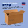 imageBOX USA 16 x 8 x 8 Corrugated Cardboard Boxes Long 16quotL x 8quotW x 8quotH Pack of 25  Shipping Packaging Moving Storage Box for Home or Business Strong Wholesale Bulk BoxesStandard Corrugated