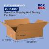 imageBOX USA 20 x 14 x 4 Corrugated Cardboard Boxes Flat 20quotL x 14quotW x 4quotH Pack of 25  Shipping Packaging Moving Storage Box for Home or Business Strong Wholesale Bulk Boxes