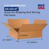 imageBOX USA 24x20x6 Flat Corrugated Boxes Flat 24L x 20W x 6H Pack of 10  Shipping Packaging Moving Storage Box for Home or Business Strong Wholesale Bulk Boxes