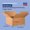 imageBOX USA 24x24x12 Corrugated Boxes Large 24L x 24W x 12H Pack of 10  Shipping Packaging Moving Storage Box for Home or Business Strong Wholesale Bulk BoxesStandard Corrugated