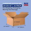 imageBOX USA 24x24x12 Corrugated Boxes Large 24L x 24W x 12H Pack of 10  Shipping Packaging Moving Storage Box for Home or Business Strong Wholesale Bulk BoxesDouble Wall